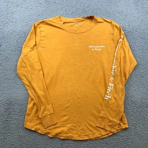 Abercrombie Shirt Adult Medium Yellow Graphic Soft AF Tee Long Sleeve 49734 - Picture 1 of 12