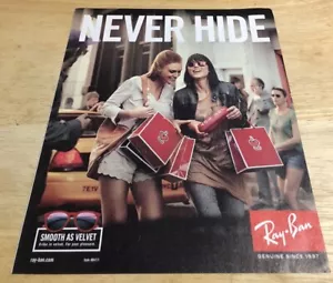 Ray-Ban - NEVER HIDE - ganzseitige Zeitschriftenanzeige - Bild 1 von 1