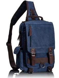 Retro Crossbody Bag Sling Bag Canvas Messenger Bag for Men Women Shoulder Bag... - Picture 1 of 7