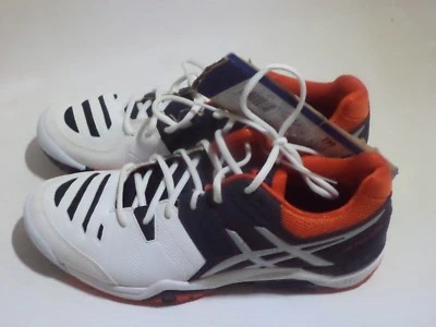 Tênis masculino ASICS Gel-Challenger 10 tamanho 9 - 11 cores branco azul e crimso - Imagem 1 de 4