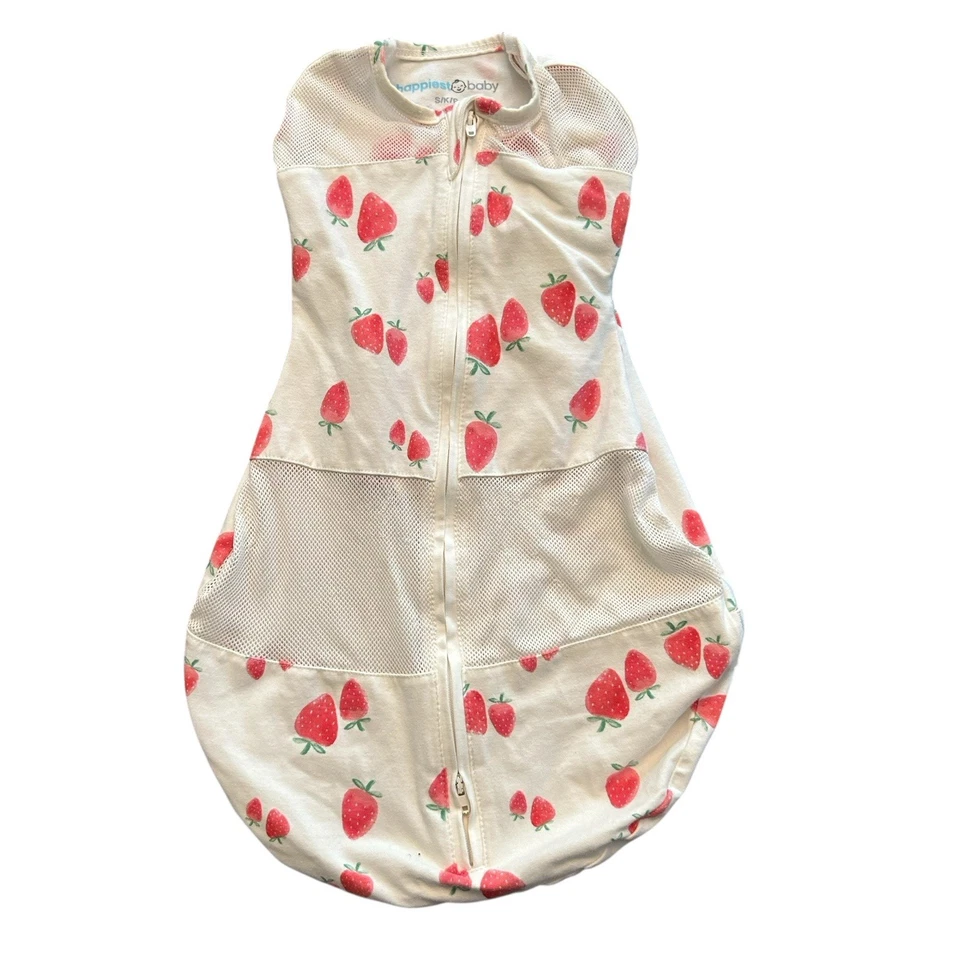 Saco de dormir Happiest Baby Snoo Saco de dormir Marfil Fresas Talla Pequeña Bebé Niña (1) Foto 1 de 4