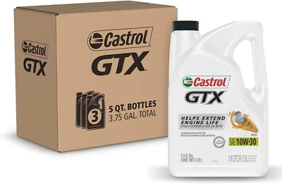 Castrol 15B7AA GTX 10W-30 Motor Oil, 5 Quart, 3 Pack - Image 1 of 4