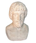 Rare buste argileux vintage Maitland Smith dieu grec romain philosophe - Asclépios ?