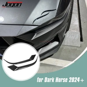 Cubierta de tira de cejas de faros de carbono real para Ford Mustang S650 Dark Horse 2024+ - Imagen 1 de 13