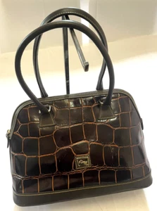 DOONEY & BOURKE Croc Embossed Zip Zap Satchel Leather Top Handle Dome Purse - Bild 1 von 9