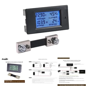 Multímetro digital DC 6.5-100V 0-100A medidor de energía LCD con derivación - Imagen 1 de 9