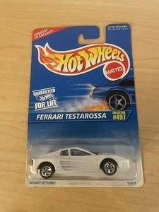 Ferrari Testarossa #497 blanco 1996 Hot Wheels - Imagen 1 de 4