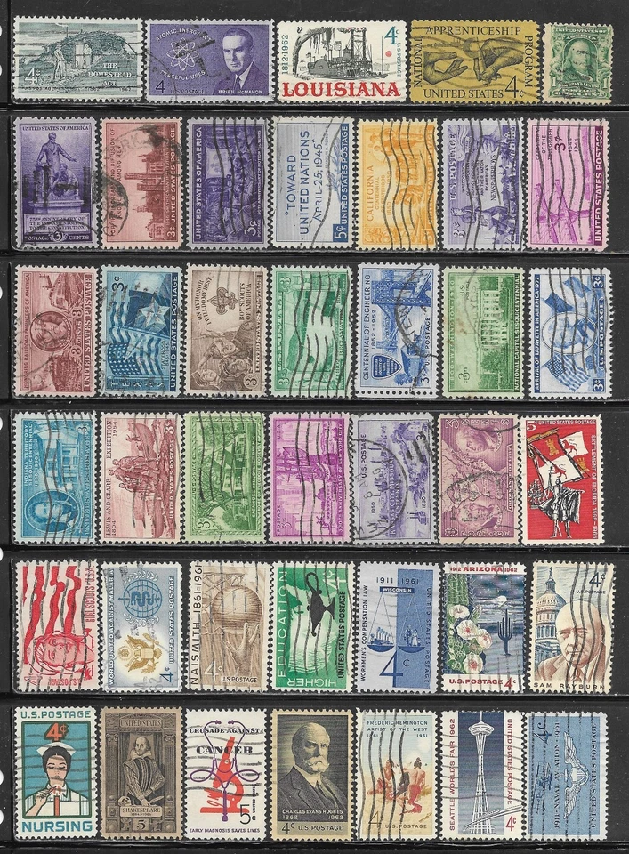 US United States Stamp Packet Lot of 40 off paper Stamps USA Collection used 1 - Image 1 of 1