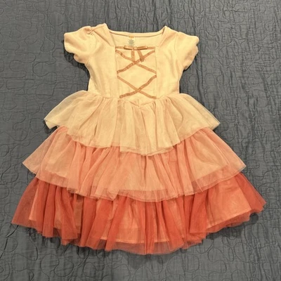 Vestido tutú rosa en capas para niñas, talla 10, nuevo sin etiquetas, parte superior aterciopelada, parte inferior de tul Foto 1 de 4