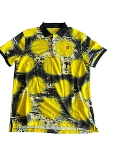 Camisa Tenis Nike Estampado Polo Opti Amarillo/Negro DV9048-731 Para Hombre Talla XL - Imagen 1 de 13