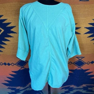 Vintage Rumba 100% Baumwolle Hippie Boho Top. 3/4 Ärmel. Festival. Größe M. - Bild 1 von 15
