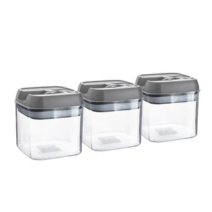 3x Flip Lock Kunststoff Lebensmittel Aufbewahrung Behälter Küche Speisekammer Lebensmittel Kanister 500ml - Bild 1 von 7