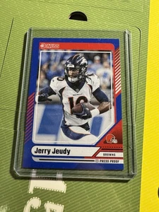 2024 Panini Donruss - Jerry Jeudy #3 Blue Press Proof-Browns-Broncos- Rare - Picture 1 of 2