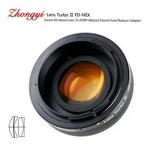 Lens Turbo II adapter for Canon FD mount lens to Sony mount NEX VG10 α6000 a6500 - Picture 1 of 4