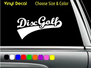 Disc Golf Varsity Logo Decal Laptop Car Window Sticker CHOOSE SIZE COLOR - Picture 1 of 2