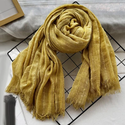 Cachecol listrado masculino algodão linho outono inverno quente xale Bufanda lenços unissex - Imagem 1 de 4