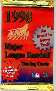 1998 PACIFIC AURORA SEALED BASEBALL PACK, 6 CARDS PER PACK - Picture 1 of 2