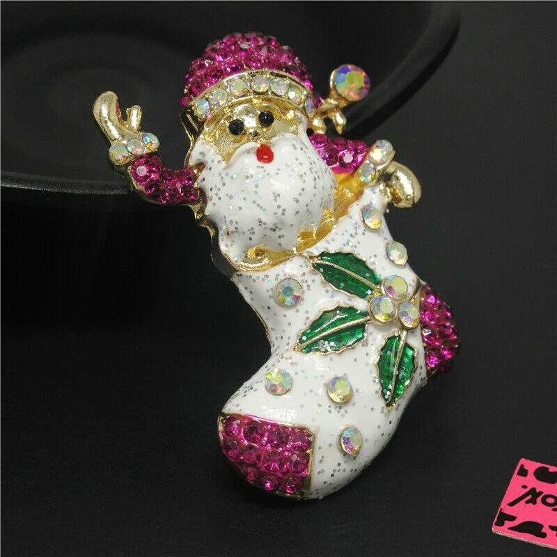 COLGANTE/BOLSO DE MANO BETSEY JOHNSON ZAFIRO CEREZA WAVING SANTA Foto 1 de 4