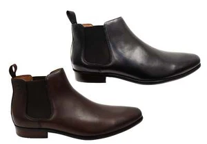 Florsheim Mens EE Extra Wide Leather Barret Plain Toe Chelsea Boots - Picture 1 of 15