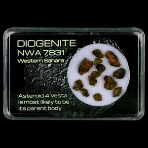 Diogenite Meteorites Asteroid 4 Vesta Specimen NMW 7831 Western Sahara Display - Picture 1 of 4