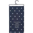 Primitives By Kathy Land Of The Free Because Of The Brave Home Dcor Dish Towel