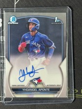 2023 Bowman Chrome Prospect 1st Auto Yhoangel Aponte CPA-YA Blue Jays