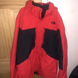 The North Face Clement Tri Climate Ski Coat Hooded Waterproof Jacket 2XL Red Men - Picture 1 of 14