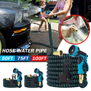 Expandable Hose Water Pipe with Spray Gun 50FT 75FT 100FT for Garden Car Wash