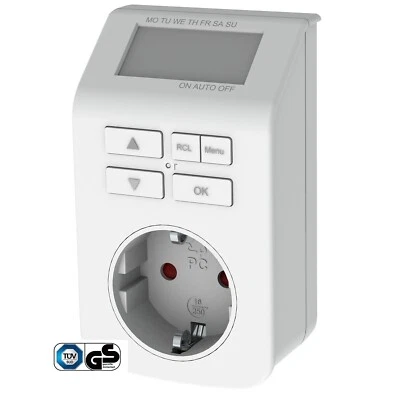 GAO Digital Wochenzeitschaltuhr TÜV/GS-Zeichen Steckdose Zeitschaltuhr Countdown - Bild 1 von 2