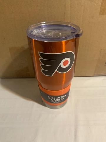 Philadelphia Flyers NHL 30oz Orange Tumbler Cup Mug Boelter Brands New Cover