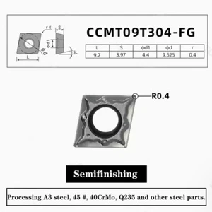 10PCS Metal Ceramic Blades CCMT09T304-FG CNC Cermet Turning Inserts CCMT09T304 - Picture 1 of 6