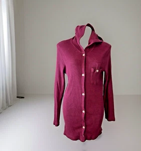 Metropolitan Womens Coat Hood Cardigan Sweater Button Long Sleeve Purple Size XL - Picture 1 of 7