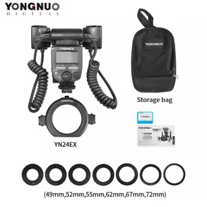 YONGNUO YN24EX E-TTL Twin Lite Macro Flash Speedlite Light for Sony Camera DSLR - Picture 1 of 6