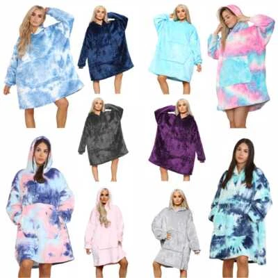 MS9 Oversized Hoodie Blanket Ultra Soft Sherpa Fleece Warm Cosy Unisex Pullover