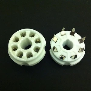 8 Pin OctalL PCB Mount Round Hole Ceramic Valve Tubes Socket For 6L6G, etc. - Picture 1 of 1