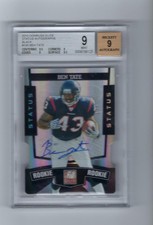 * BEN TATE * 2010 DONRUSS ELITE STATE BLACK DIE CUT AUTO RC # 1/1 BGS 9 MINT
