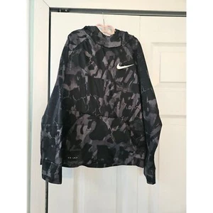 Nike dri-fit boys hoodie black gray size Medium - Picture 1 of 4
