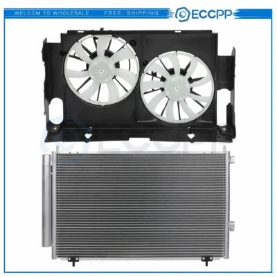 Electric AC Condenser Cooling Fan Kit For 2013 2014 2015 2016-2018 Toyota RAV4 Foto 1 de 4