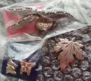 6x Items Mixed Job lot Vintage Sterling Silver Fine Jewellery, incl Delft brooch - Picture 1 of 12