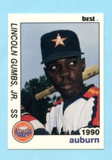 1990 Minor League Cards  #17 Lincoln Gumbs, JR - Auburn Astros