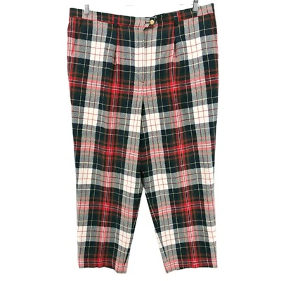 Pantalones Mondi a Cuadros Pura Lana Nueva Plisados Pantalones Cortos Usados en Excelente Condición Talla 44 Foto 1 de 4