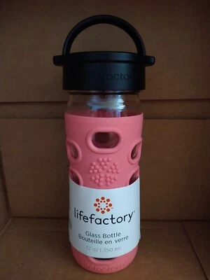 Life factory 12oz Glass Bottle With Protective Sleeve. Dishwasher Safe - Image 1 of 3