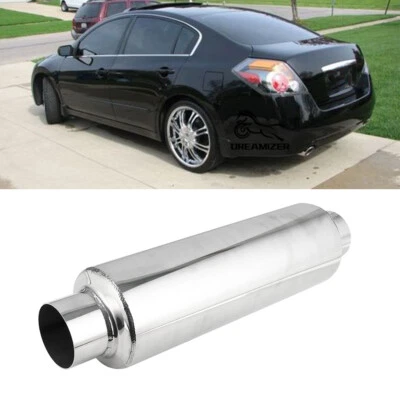 2.5" Inlet Outlet Exhaust Muffler Resonator 16" Overall Length for Nissan Altima Foto 1 de 4