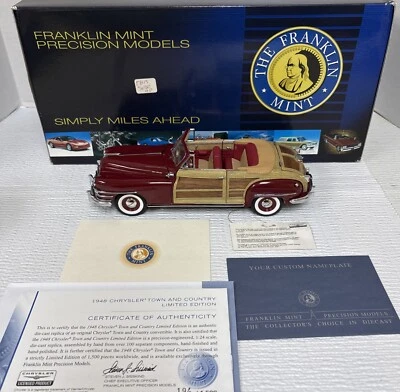 Franklin Mint 1948 Chrysler Town & Country  Limited Edition  1:24 Diecast - Image 1 of 4