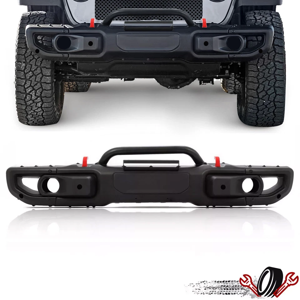 For Wrangler JL Rubicon / Gladiator 2018-2024 Steel Front Bumper Kit 10th Style Foto 1 de 4
