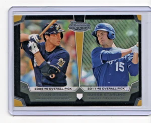 RYAN BRAUN/BUBBA STARLING 2012 Bowman Draft DOBLE TOP 10 SELECCIONES #TP-BS - Imagen 1 de 1