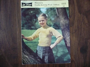 Motoravia Sweater No. 1513 Knitting Pattern Knitting for Children Lee Target - Picture 1 of 2
