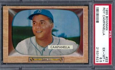 1955 Bowman #022 PSA 6.5 Roy Campanella Dodgers 22 Nice! - Image 1 of 2