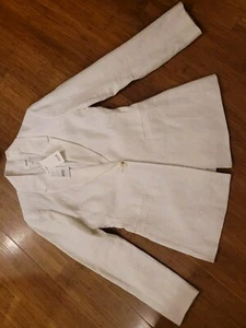 Seed Heritage linen structured blazer, cloud cream, size 8, RRP $229.95 - Picture 1 of 13