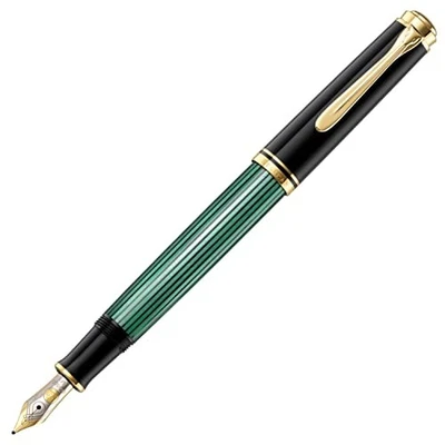 Pluma Estilográfica Pelikan EF Ultra Fina Souverane Raya Verde M400 Foto 1 de 4